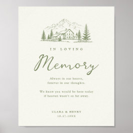 Póster Letrero conmemorativo de boda en la montaña de sal