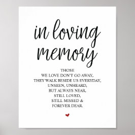 Póster Letrero conmemorativo de recuerdo amoroso en nuest