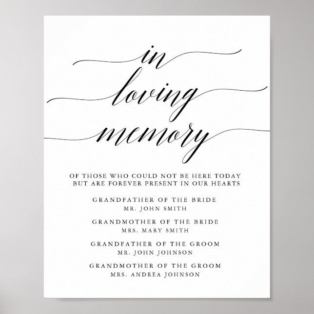 Póster Letrero conmemorativo de tipografía (Frente)