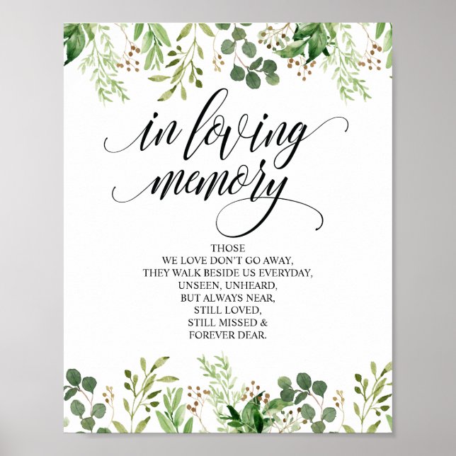 Póster Letrero conmemorativo en memoria de la naturaleza (Frente)