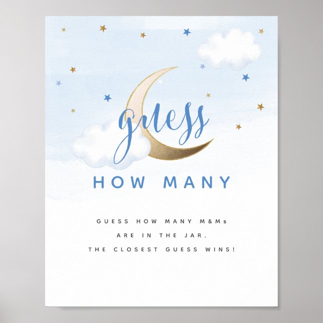 Póster Letrero de adivina cuántas golosinas hay sobre la  (Frente)