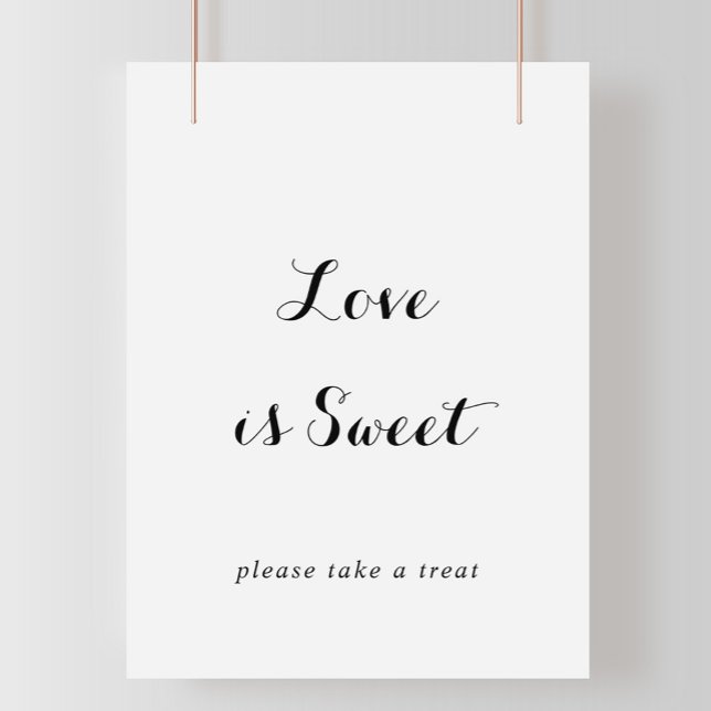 Póster Letrero de amor de caligrafía moderna es dulce (Subido por el creador)