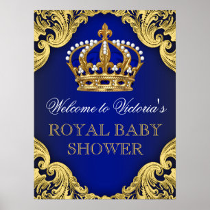 Póster Letrero de baby shower de príncipe
