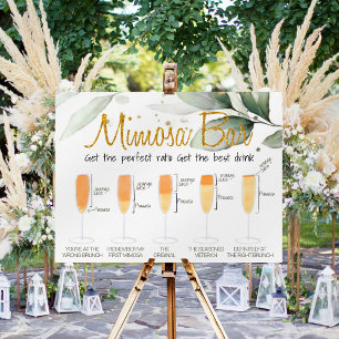 Póster Letrero de Bar de Mimosa Bridal Brunch
