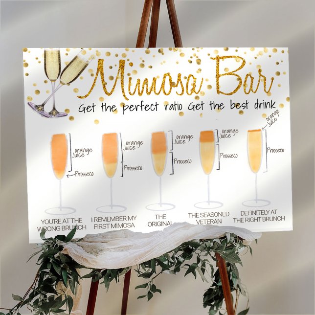 Póster Letrero de Bar de Mimosa Brillante para Brunch Nup (Subido por el creador)