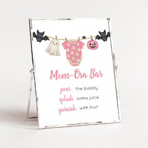Póster Letrero de barra de mamá osa de ropa de Boo pequeñ