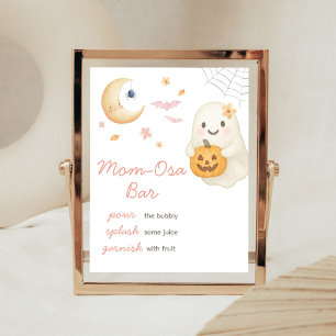 Póster Letrero de barra de mamá osa para baby shower de b