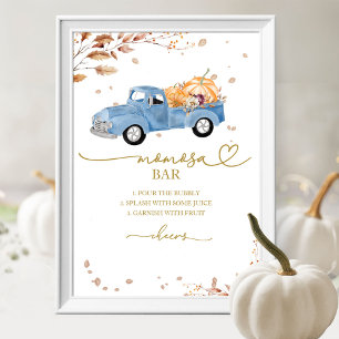 Póster Letrero de barra de MOMosa para baby shower de oto