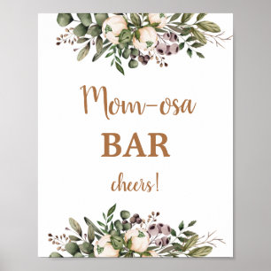 Póster Letrero de barra Momosa para baby shower de guarde