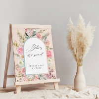Letrero de bebé en flor Bohemian Floral Baby Are S