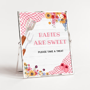 Póster Letrero de Bebés Dulces para Baby Shower de Barbac