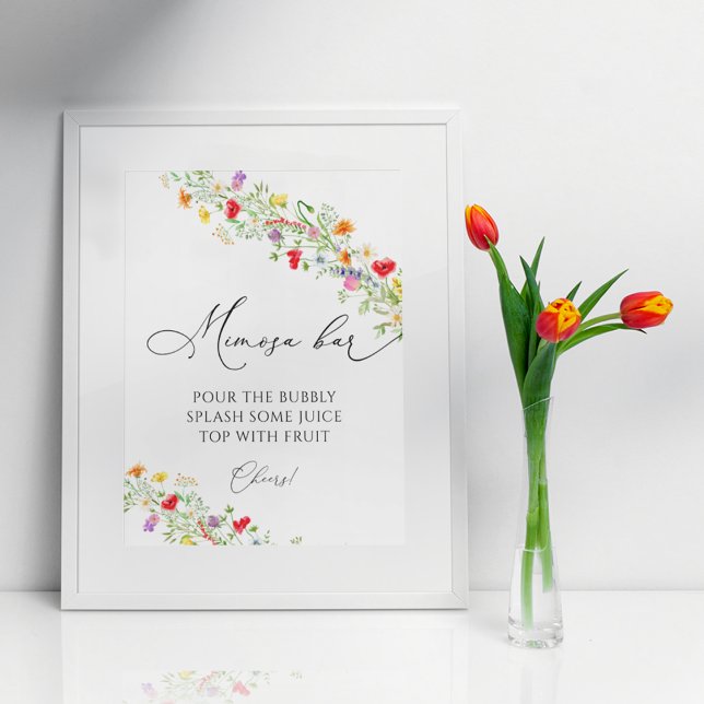 Póster Letrero de bebida de mimosa de flores silvestres d (Subido por el creador)