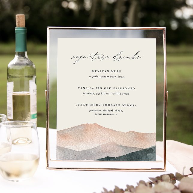 Póster Letrero de Bebida Emblemática para Boda en Montaña (Subido por el creador)