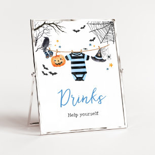 Póster Letrero de Bebida para Fiesta de Halloween de Niño