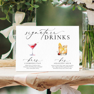 Póster Letrero de Bebidas con Sello Minimalista Moderno d