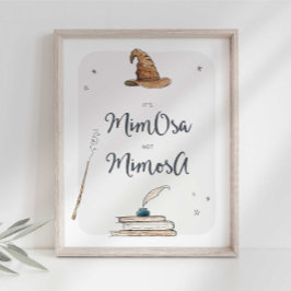 Póster Letrero de Bebidas Mágicas Mimosa