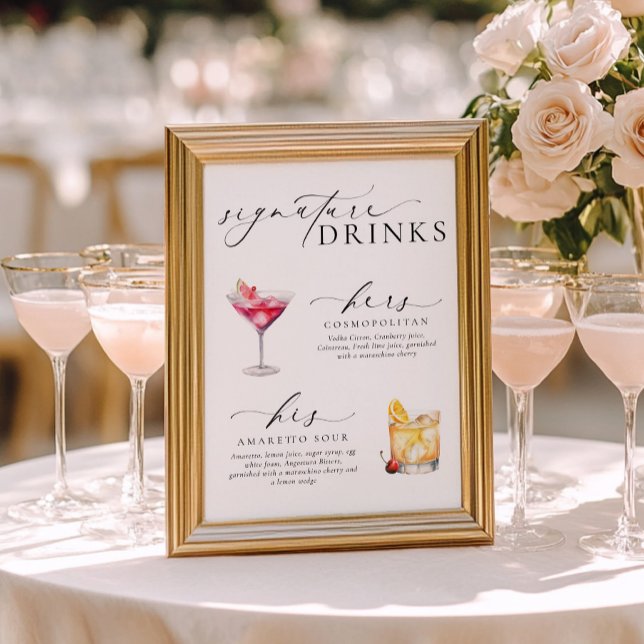 Póster Letrero de Bebidas Modernas Minimalistas Ellesmere (Subido por el creador)