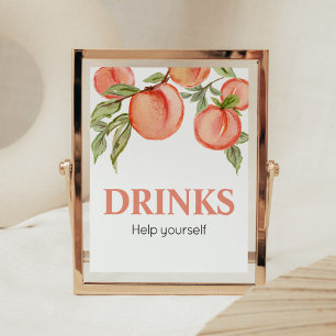 Póster Letrero de Bebidas para Baby Shower de Dulce Peque