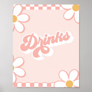 Póster Letrero de bebidas para baby shower genial