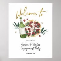 Letrero de bienvenida a Pizza y Cerveza La pareja 