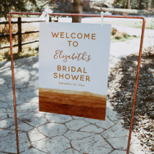 Letrero de bienvenida abstracto de terracota acuar