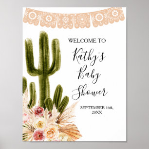 Póster Letrero de bienvenida Boho Fiesta Taco 'bout Love