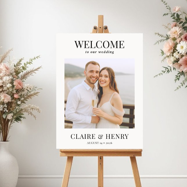 Póster Letrero de Bienvenida con Foto de Boda (Subido por el creador)