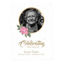 Letrero de bienvenida con foto floral de oro rosa 