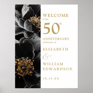Póster Letrero de bienvenida de aniversario número 50 con