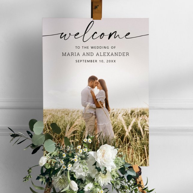 Póster Letrero de Bienvenida de Boda con Escritura Modern (Subido por el creador)