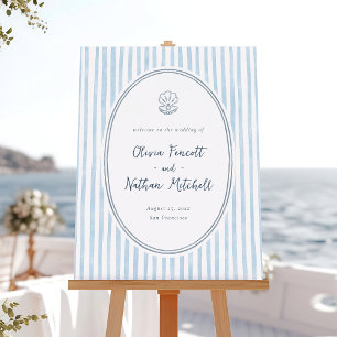 Póster Letrero de Bienvenida de Boda con Marco Caprichoso