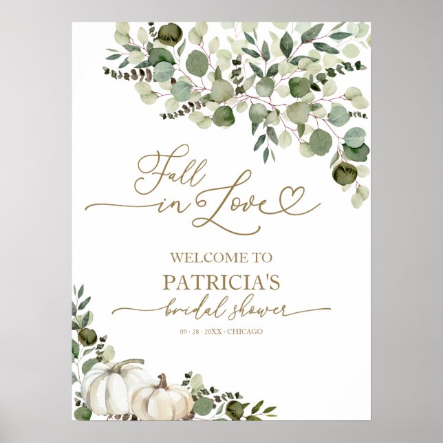 Póster Letrero de bienvenida de boda con vegetación para  (Frente)