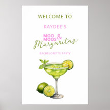 Letrero de Bienvenida de Despedida de Soltera MooM