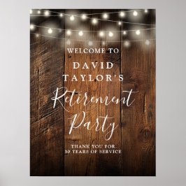 Póster Letrero de bienvenida de fiesta de jubilación con 