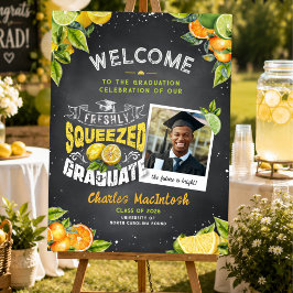 Póster Letrero de Bienvenida de Graduación con Foto Expri