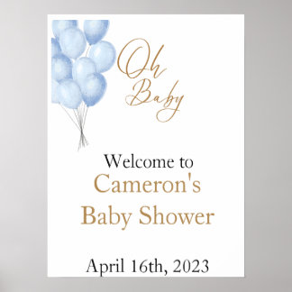 Póster Letrero de bienvenida Oh Baby