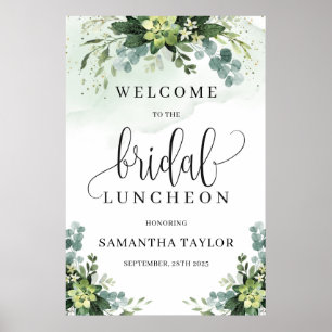 Póster Letrero de bienvenida para almuerzo de boda con su