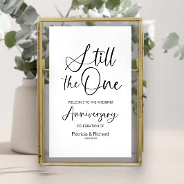 Póster Letrero de Bienvenida para Aniversario de Boda Sti