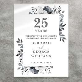 Póster Letrero de bienvenida para aniversario de bodas de