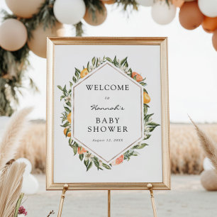 Póster Letrero de Bienvenida para Baby Shower Cuties