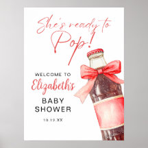 Letrero de Bienvenida para Baby Shower de Botella 