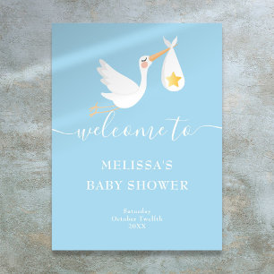 Póster Letrero de Bienvenida para Baby Shower de Entrega 