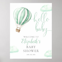 Póster Letrero de bienvenida para Baby Shower de Globo Ae