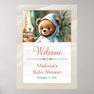 Póster Letrero de bienvenida para Baby Shower de Hallowee