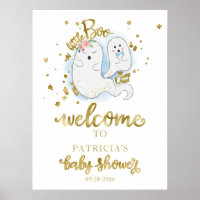 Letrero de bienvenida para Baby Shower de Hallowee