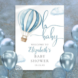 Póster Letrero de bienvenida para baby shower de niño con
