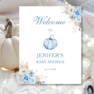 Póster Letrero de Bienvenida para Baby Shower de Niño con