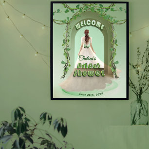Póster Letrero de bienvenida para baby shower de temática