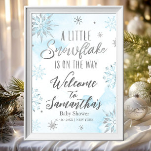 Póster Letrero de bienvenida para baby shower del niño co