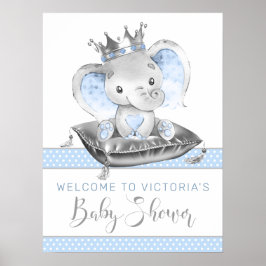 Póster Letrero de bienvenida para baby shower del Príncip